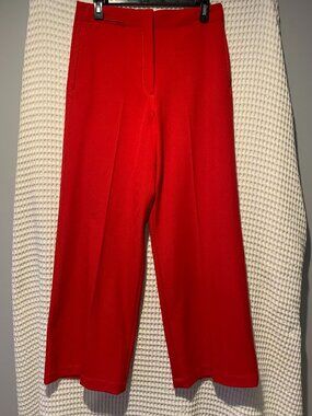 NEW Zara Ladies Red Wide Leg Pants